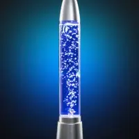 Лава - лампа RISALUX &laquo;Ракета-аквариум&raquo;, подсветка, RGB, от сети 220 В, серебристая, 10&times;10&times;60 см