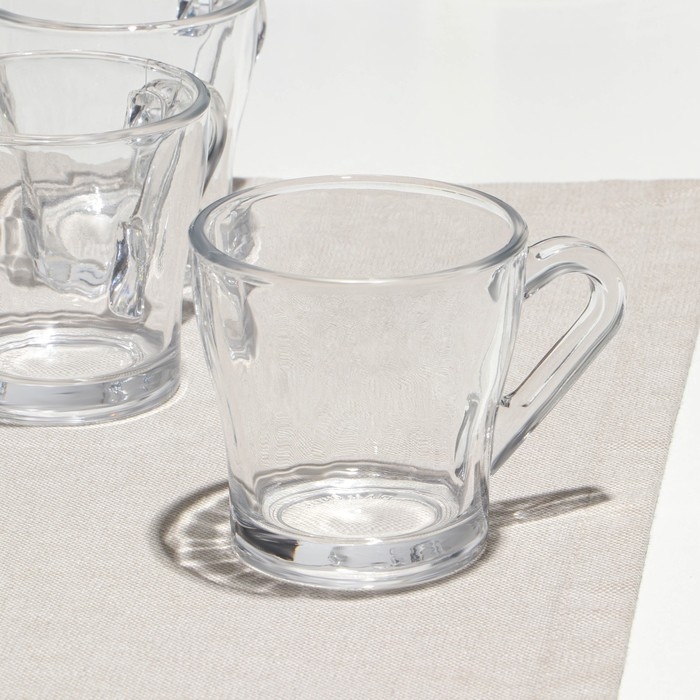 Набор кружек, стеклянный, d=8 см, h=8 см, 190 мл, 6 шт Набор кружек, стеклянный, d=8 см, h=8 см, 190 мл, 6 шт