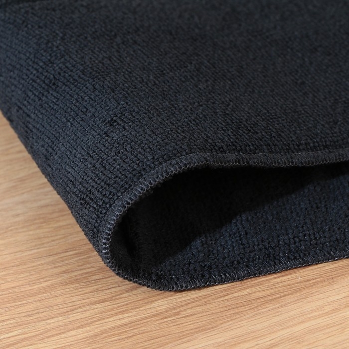 Коврик для сушки посуды Доляна «Лофт», 30×40 см, микрофибра, цвет чёрный Коврик для сушки посуды Доляна «Лофт», 30×40 см, микрофибра, цвет чёрный