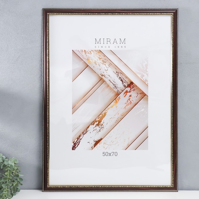 Фоторамка пластик Фоторамка пластик "МИРАМ" 50х70 см 644858-20, венге (пластиковый экран)