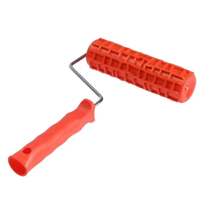 Валик декоративный ТУНДРА, резиновый, &laquo;крокодил&raquo;, рукоятка d=6 мм, 180 мм