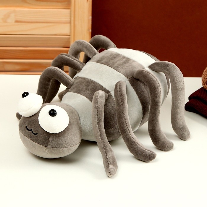 Мягкая игрушка «Паук», 27 см, цвет серый