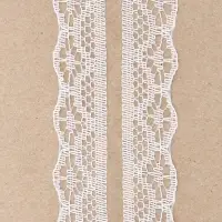 Кружево капроновое, 15 мм, 10&plusmn;1 м, белое №1