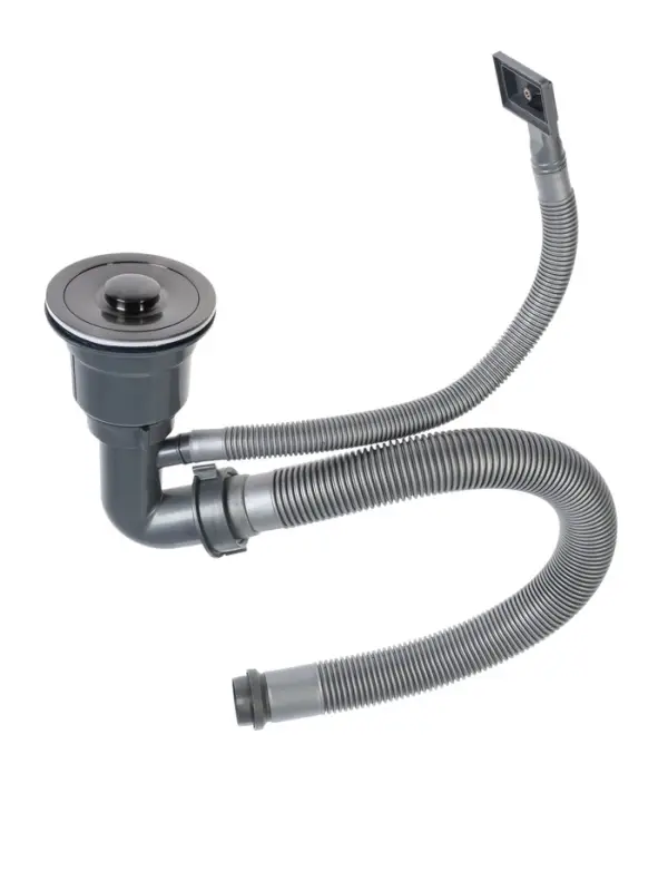 Мойка кухонная AFLORN AF95050DF, врезная, S=3.0 и 0.8 мм, 50&times;50 см, сифон, черная