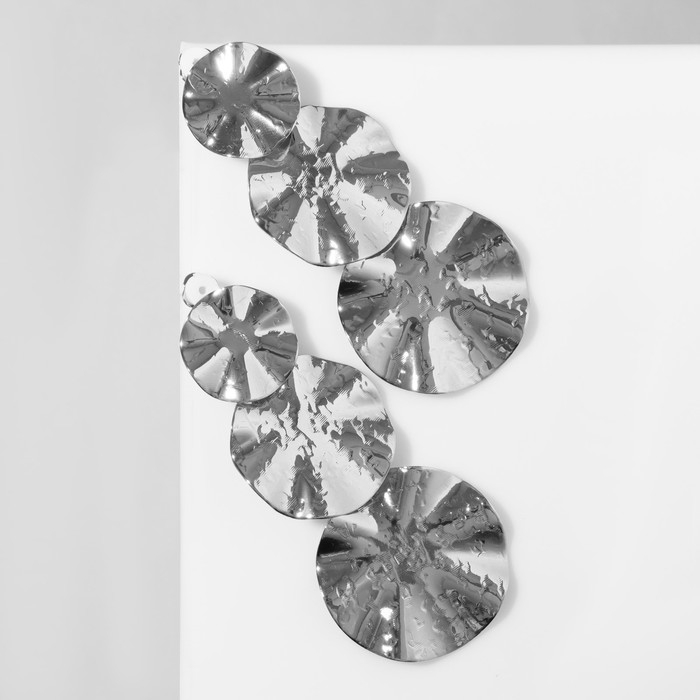 Клипсы висячие «Лёгкость» трио, цвет серебро Клипсы висячие «Лёгкость» трио, цвет серебро