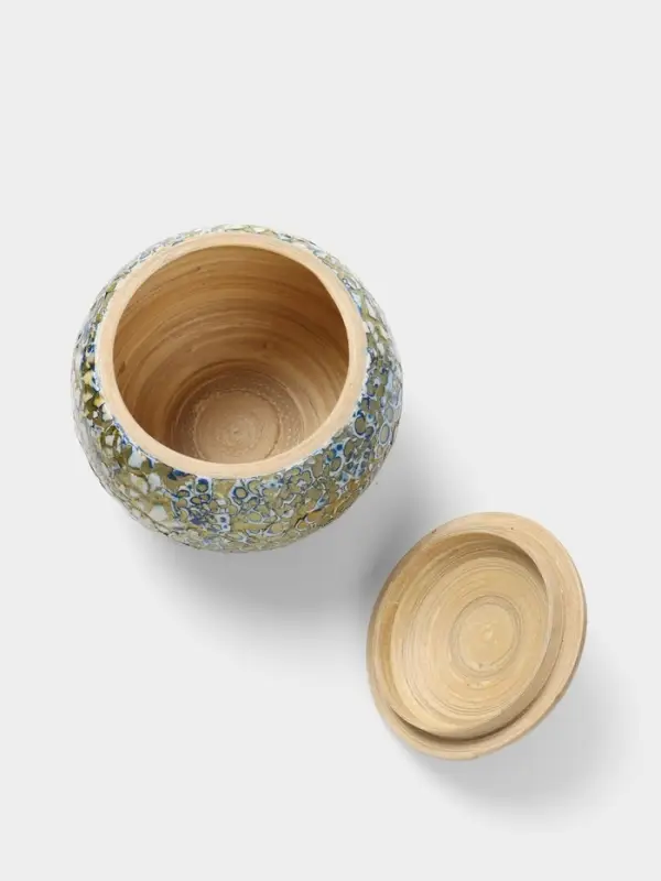 Банка для сыпучих продуктов, 13&times;13&times;12 см, бамбук