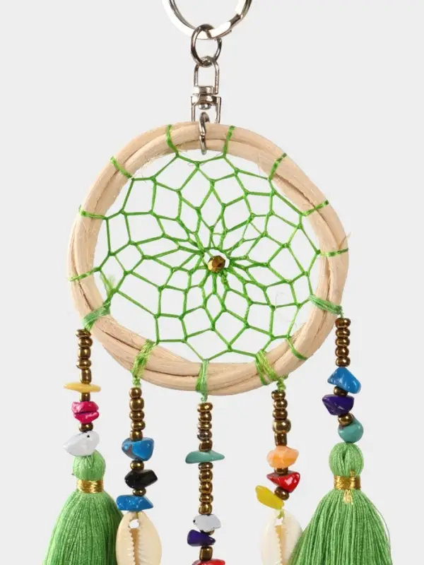 Брелок Брелок "Ловец снов" 17 см, цв. зелёный