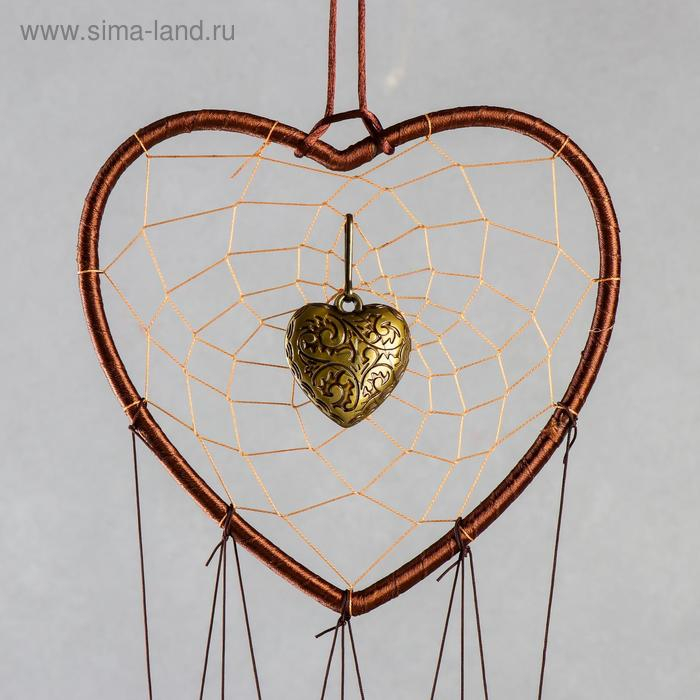 Музыка ветра+ловец снов Музыка ветра+ловец снов "Сердце в сердце" 4 трубки 52 см