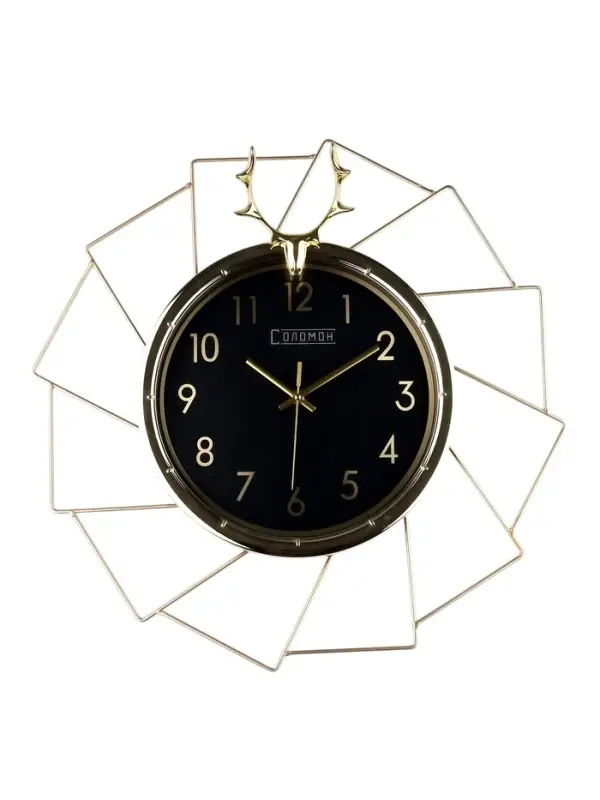 Часы настенные интерьерные &laquo;Олень&raquo;, бесшумные, плавный ход, 51&times;51 см, d=26 см, от батарейки 1хАА