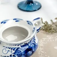 Сахарница фарфор гжель &laquo;Секрет&raquo;