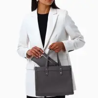 Сумка женская тоут TEXTURA на молнии, с кошельком, 30&times;10&times;24 см, тёмно-серый