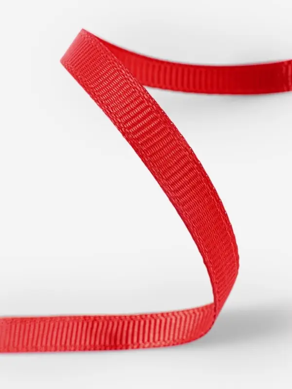 Лента репсовая, 6 мм, 23&plusmn;1 м, красная №26