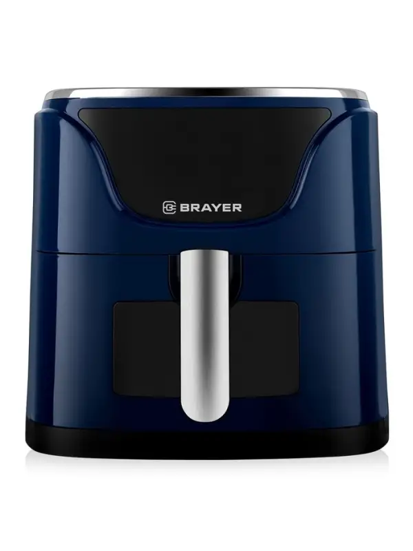 Аэрогриль BRAYER 2036BR, 5 литров, 1500 Вт, 7 программ, 200°С, LCD-дисплей, таймер, решётка, синий