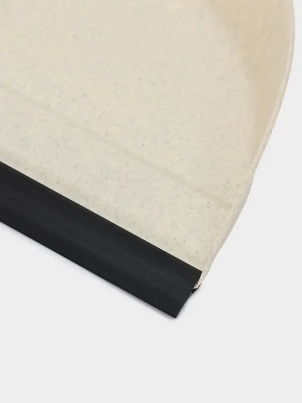 Щётка-смётка для пола с совком Malta, с кромкой, бежевая