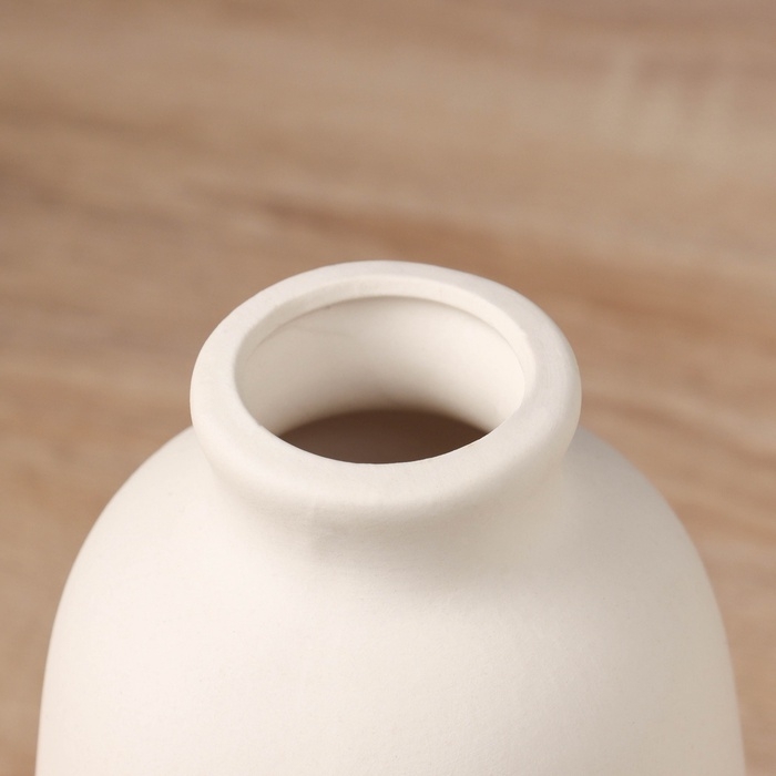 Ваза керамика настольная Ваза керамика настольная "Хайди" классик, 14,5х8,5 см, бело-розовый