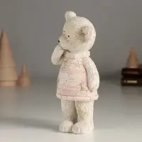 Фигурка полистоун &laquo;Удивленный мишка в розовом свитере&raquo;, 7.5&times;5.5&times;16 см