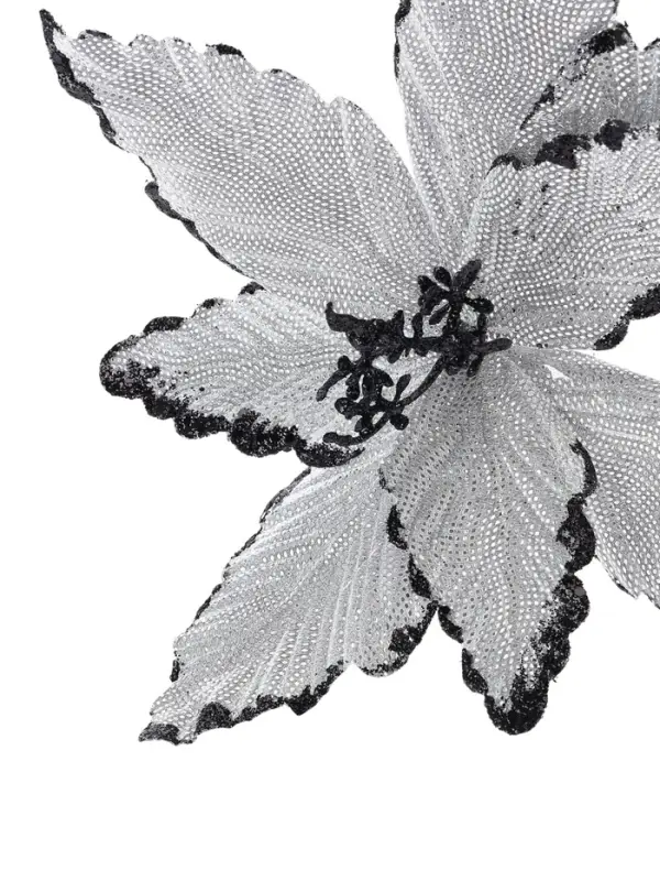 Декор &laquo;Холодный цветок&raquo;, 27&times;20 см, серебро МИКС