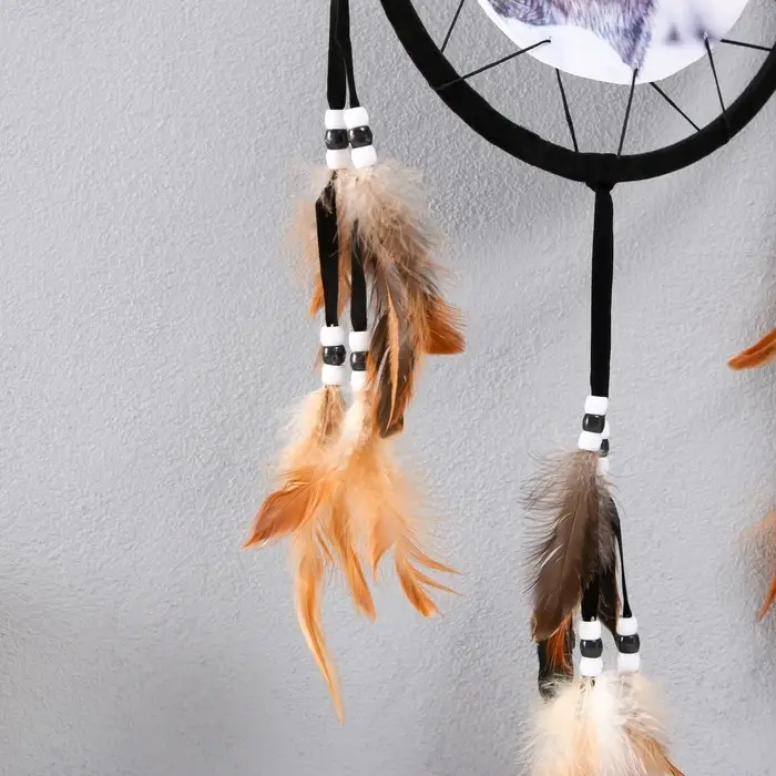 Ловец снов YX37 "Серый волк" круг d=20 см