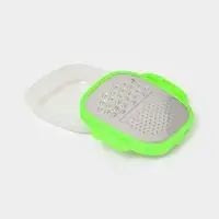 Тёрка с контейнером Доляна &laquo;Универсал&raquo;, 2 в 1, 19&times;14.5&times;3.5 см, зелёная