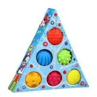 Тактильные мячики с пищалкой &laquo;Голубая ёлочка&raquo;, 6 шт., Крошка Я