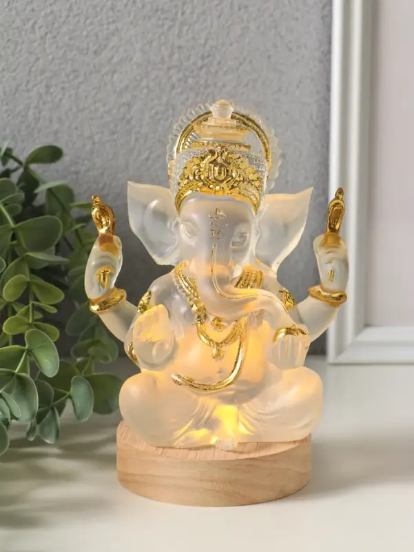 Фигурка светящаяся &laquo;Ганеша&raquo;, акрил, от USB, 8&times;10.8&times;14.5 см
