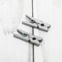 Прищепки для декора, серебро, 50 шт., размер: 2.5 см