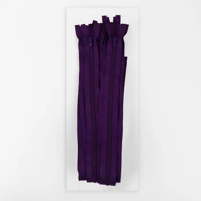 Молния «Спираль», №5, разъёмная, замок автомат, 60 см, тёмно-фиолетовая