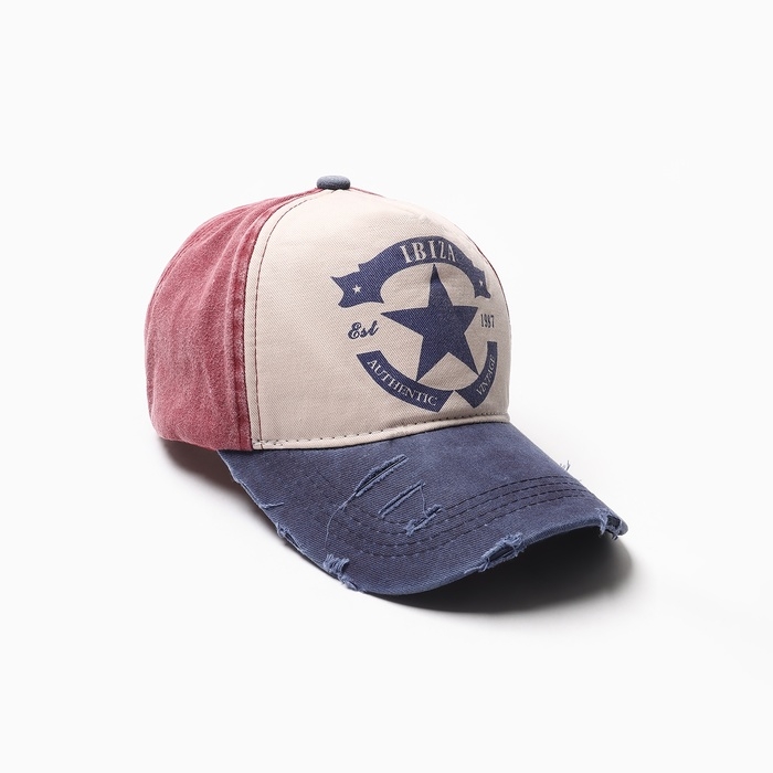 Кепка мужская MINAKU Кепка мужская MINAKU "IBIZA", цвет малиновый, размер 56-58