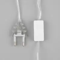 Гирлянда &laquo;Нить&raquo; 5 м с насадками &laquo;Клубки снежные&raquo;, IP20, прозрачная нить, 20 LED, свечение белое, 220 В