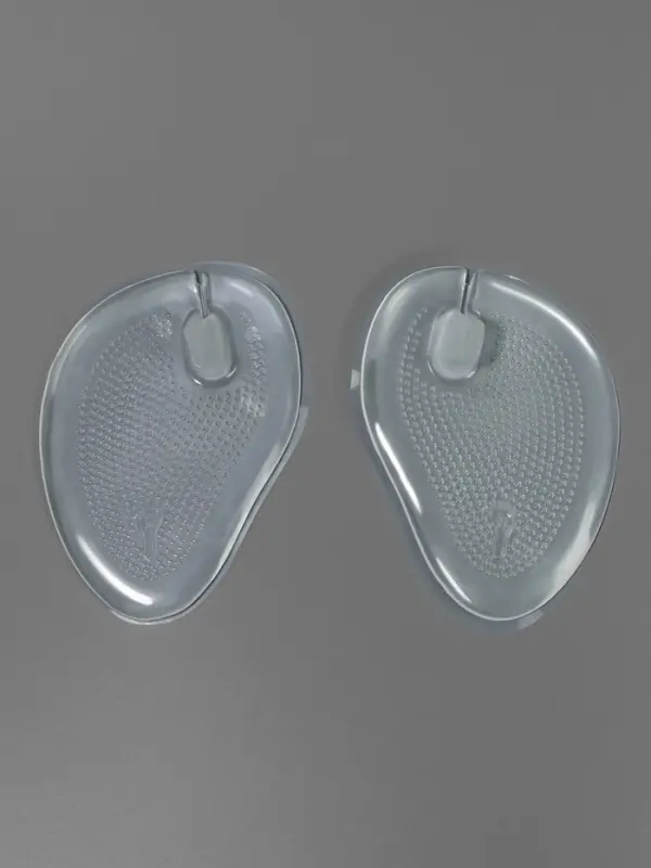 Полустельки для обуви, с протектором, с разделителем, силиконовые, 9.4&times;6.4 см, пара, прозрачные