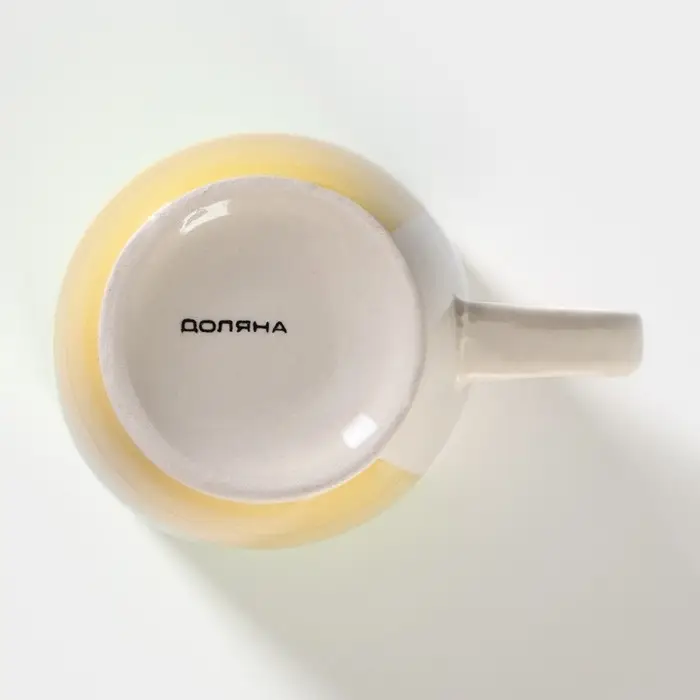 Кружка керамическая Доляна «Подсолнух», 360 мл, цвет зелёный Кружка керамическая Доляна «Подсолнух», 360 мл, цвет зелёный