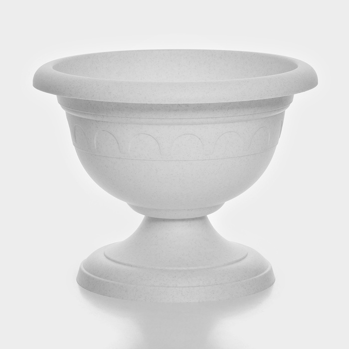 Кашпо уличное на ножке низкий «Колывань», 5,3 л, цвет мраморный Кашпо уличное на ножке низкий «Колывань», 5,3 л, цвет мраморный