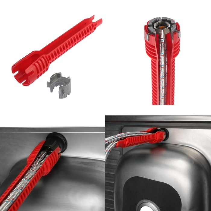 Ключ сантехнический 6 в 1 ТУНДРА, вставка 21-23-27 мм, корпус 28 и 52 мм, 250 мм Ключ сантехнический 6 в 1 ТУНДРА, вставка 21-23-27 мм, корпус 28 и 52 мм, 250 мм