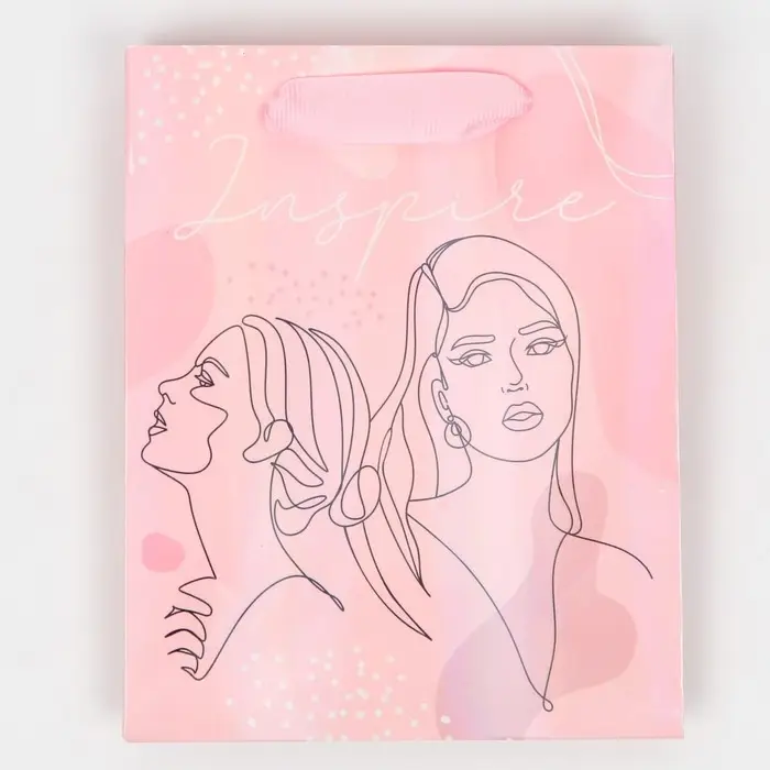 Пакет подарочный ламинированный, упаковка, «Вдохновение», радужная голография, S 12 х 15 х 5.5 см