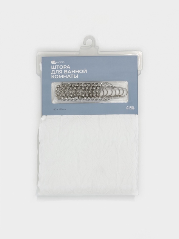 Штора для ванной Штора для ванной "Сохо", 180х180 см, полиэстер