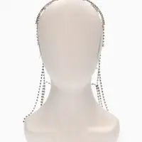 Украшение для волос "Паутина" 44см, цвет белый в серебре Украшение для волос "Паутина" 44см, цвет белый в серебре