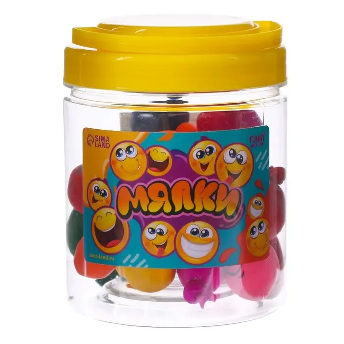 Антистресс сквиш мялка, минимальная фасовка — 30 шт, с мукой,в банке Антистресс сквиш мялка, минимальная фасовка — 30 шт, с мукой,в банке