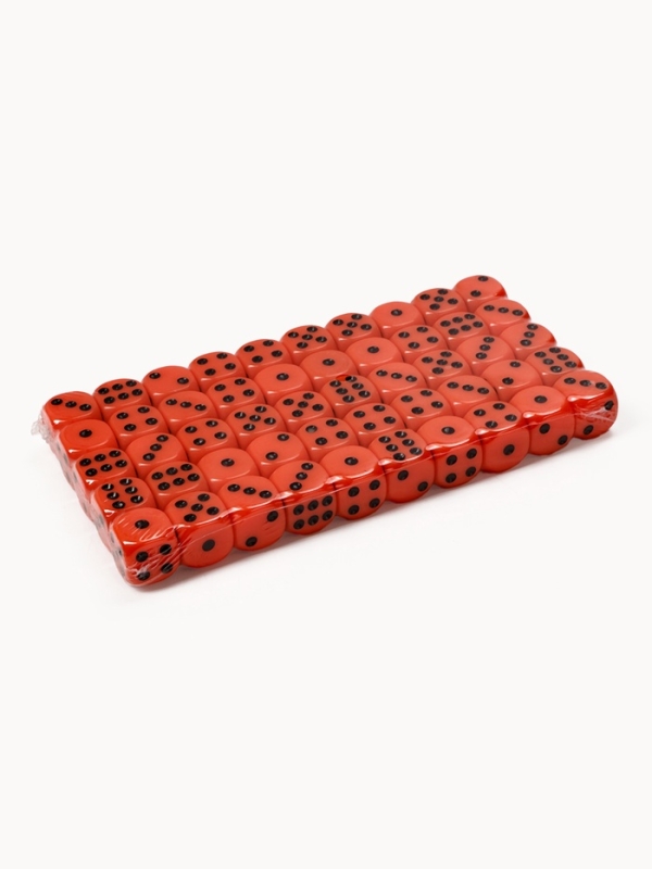 Кости игральные, 1.4 х 1.4 см, набор 50 шт, красные Кости игральные, 1.4 х 1.4 см, набор 50 шт, красные