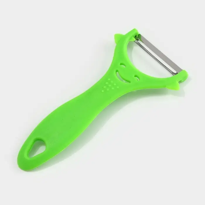 Овощечистка Доляна «Смайлик», 15 см, зелёная Овощечистка Доляна «Смайлик», 15 см, зелёная