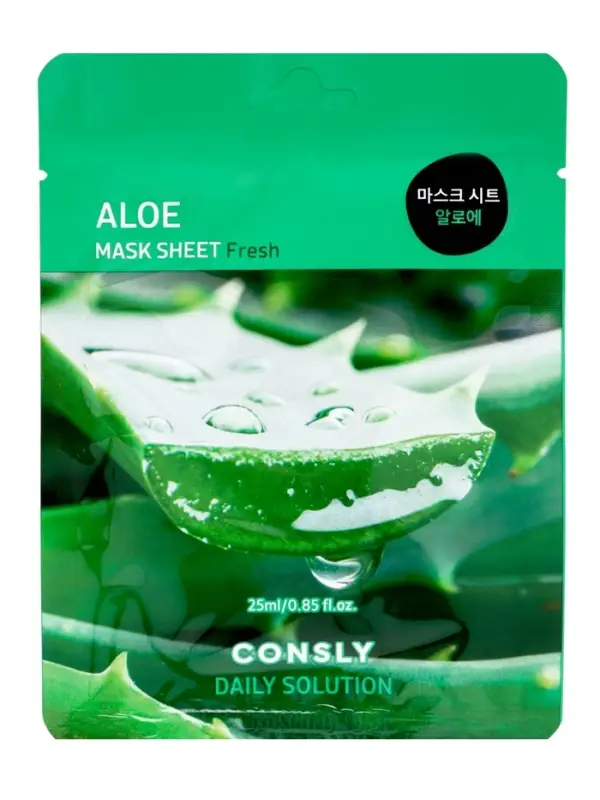 Тканевая маска для лица с экстрактом алоэ, 25мл, Consly