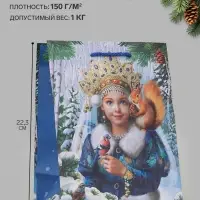 Пакет подарочный &laquo;Снегурочка&raquo;, 18&times;10&times;22.3 см