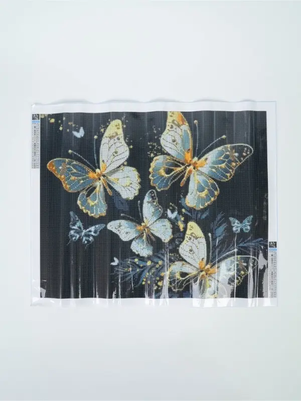 Алмазная вышивка полное заполнение "Бабочки", на холсте 40*50 см