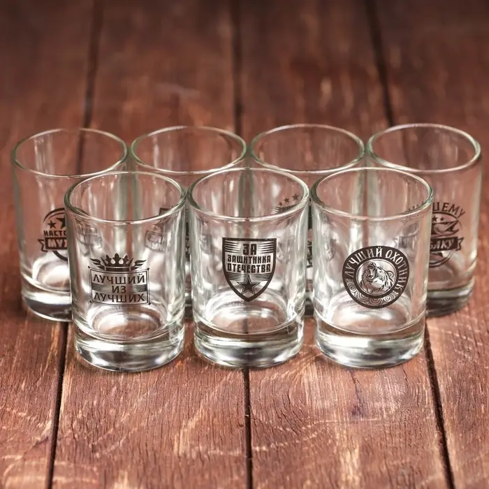 Стопки с нанесением, МИКС Стопки с нанесением, МИКС