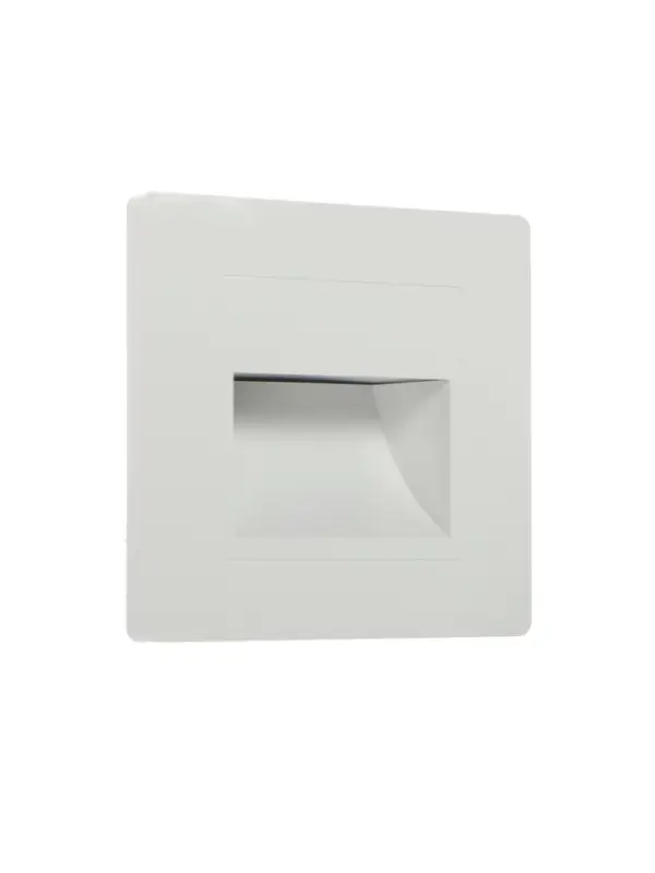 Встраиваемый светильник для лестницы, 1.5 Вт, 60 Лм, 3000К, 86&times;86 мм, IP20, 220 В, белый, свечение тёплое белое