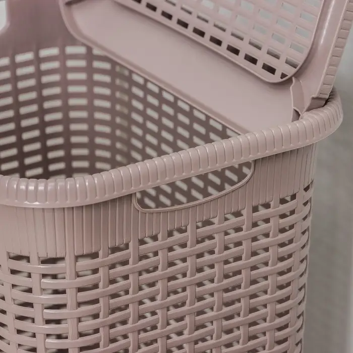 Корзина бельевая, 50 л, 42&times;31&times;56 см, с крышкой, МИКС