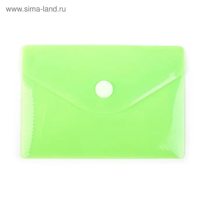 Папка-конверт на кнопке, А7, 180 мкм, Calligrata рифлёная, флуоресцентная, МИКС