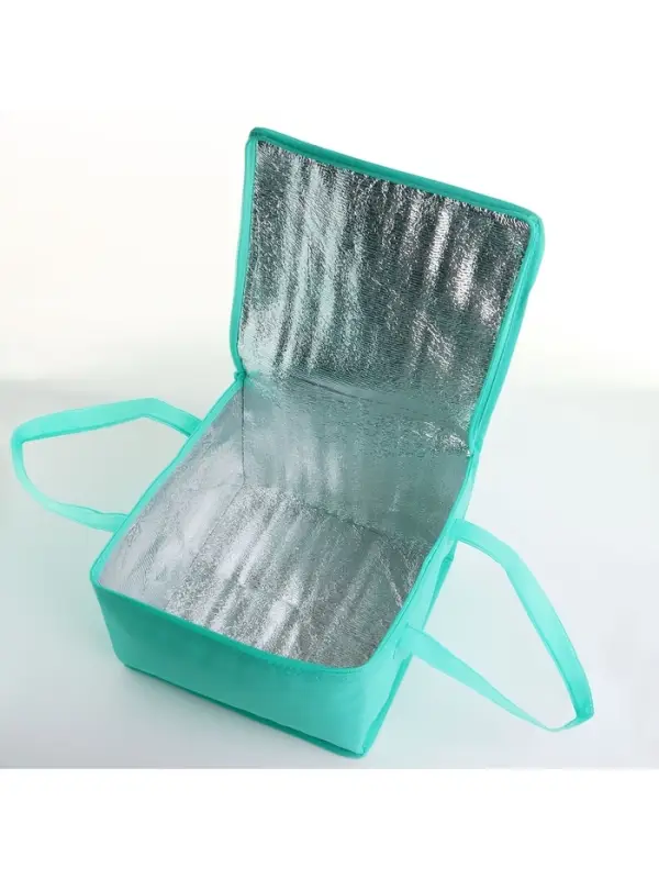 Термосумка на молнии, объём 9.6 л, зелёная