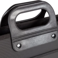 Папка-портфель пласт на 4 отд А4+ 390x320, усилен. ручка, черн