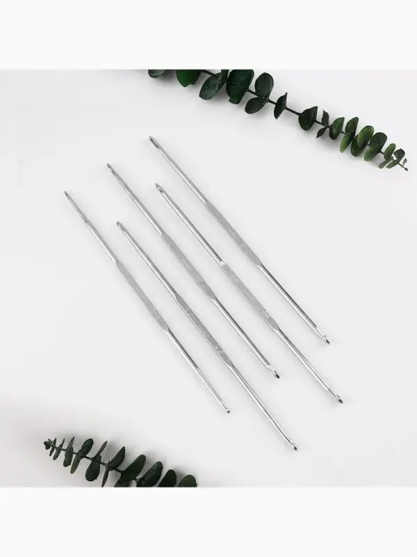 Набор крючков для вязания, d=1-3 мм, 13 см, 5 шт.