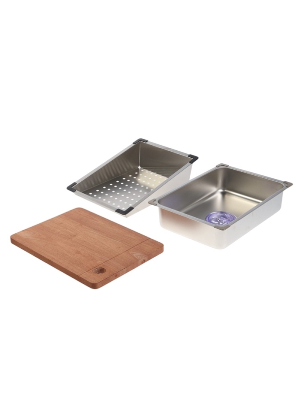 Кухонная мойка ZEIN M05, S=3.0 и 0.7 мм, смеситель, корзины, кран для питьевой воды, сатин Кухонная мойка ZEIN M05, S=3.0 и 0.7 мм, смеситель, корзины, кран для питьевой воды, сатин